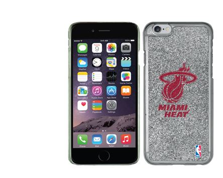 Miami HEAT Silver Glitter Coveroo Case iPhone 6 Plus - Click Image to Close