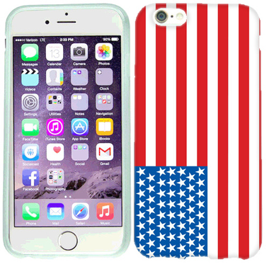 APPLE IPHONE 6 PLUS AMERICAN FLAG CASE COVER - Click Image to Close