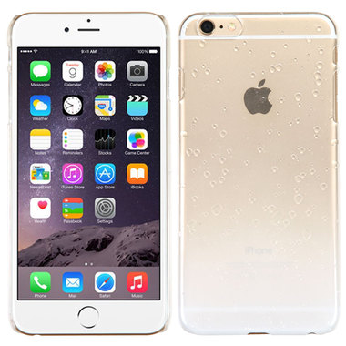 WHITE CLEAR APPLE IPHONE 6 PLUS WATER DROPS HARD COVER CASE - Click Image to Close