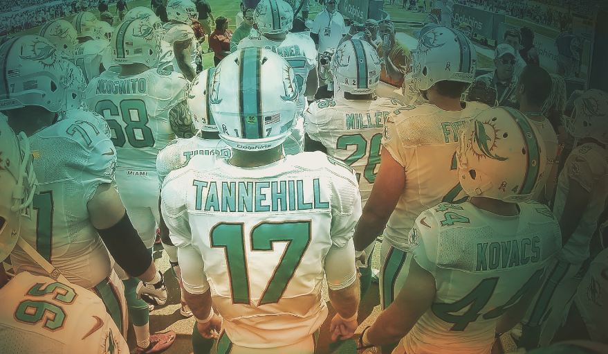 Miami Dolphins Huddle Wallpaper - Click Image to Close