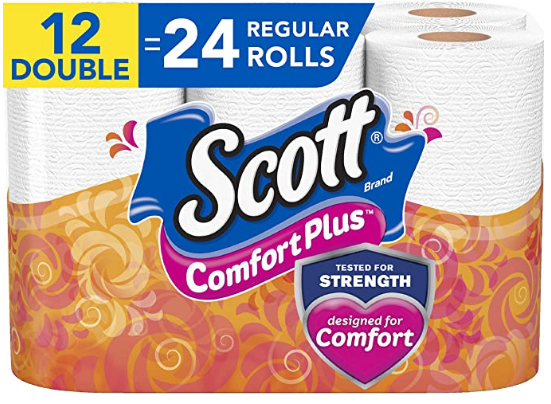 Scott ComfortPlus Toilet Paper 24 rolls (Two 12 roll packs) - Click Image to Close