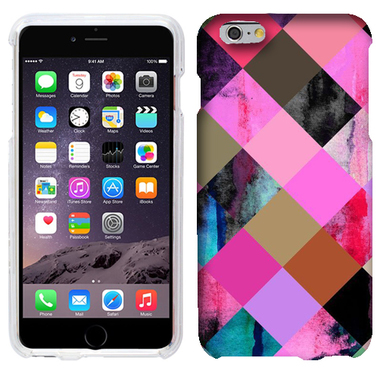 APPLE IPHONE 6 PLUS COLOR CHECKERS CASE COVER - Click Image to Close